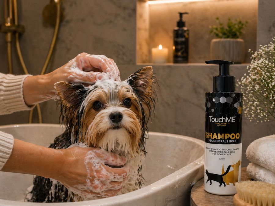 Premium šampon za pse kupanje TOUCHME® NANO SHAMPOO TOUCH ACTIVATE – SEA MINERALS GOLD 200ml