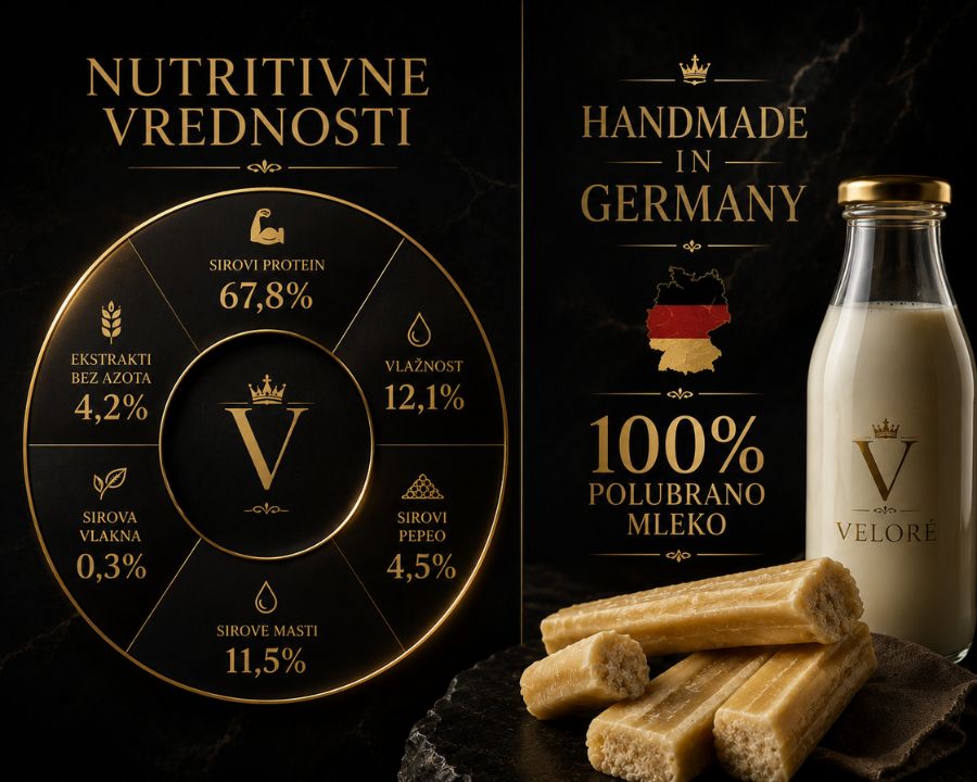 velore nutritvne vrednosti sir za pse